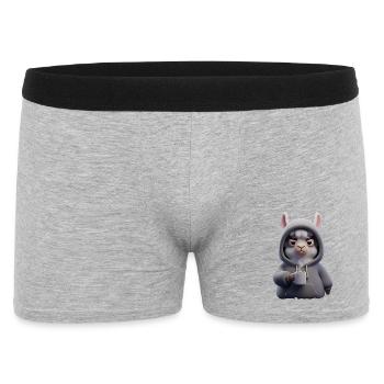 Lustiges Alpaka Motiv für Morgenmuffel - Boxer Homme - gris chiné - Devant