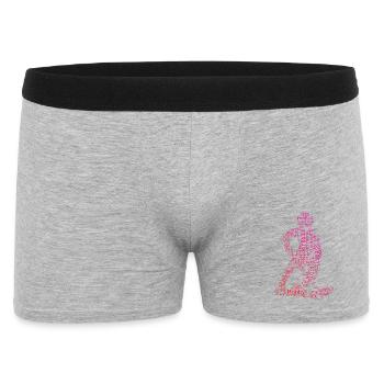 Charakterstarkes Floorball Design - Männer Boxer Shorts - Grau meliert - Vorne
