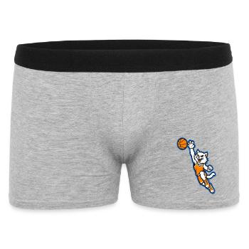 Wildcat Basketball Slam Dunk Mascot - Men's Boxer Shorts - heather grey - Front