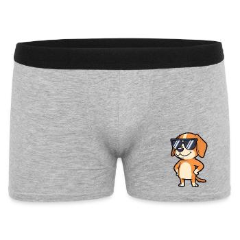 Sunglasses Dog Pose - Men's Boxer Shorts - heather grey - Front