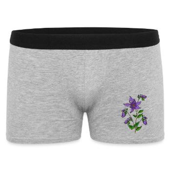 Blumen - Männer Boxer Shorts - Grau meliert - Vorne