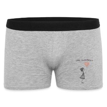 Petit Amour – Motif de ballon en forme de cœur - Boxer Homme - gris chiné - Devant