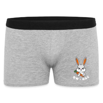 QW_NAC_SZARY_Z_BIALYM_NAPISEM - Men's Boxer Shorts - heather grey - Front