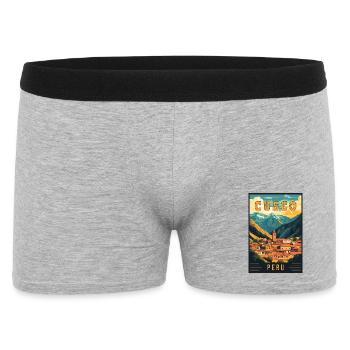 Discover Vibrant Cusco in Peru - Travel Art - Men's Boxer Shorts - heather grey - Front