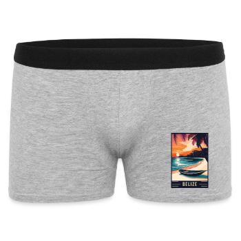 Découvrez le paradis tropical du Belize - Boxer Homme - gris chiné - Devant