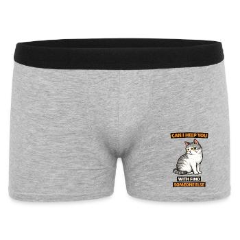 Moody Cat Help Find Someone Else - Men's Boxer Shorts - heather grey - Front