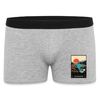 Découvrez les Alpes balnéaires et les villes historiques d’Albanie - Boxer Homme - gris chiné - Devant