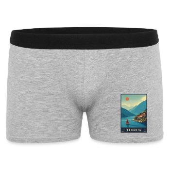 Découvrez les plages et les villes historiques d’Albanie - Boxer Homme - gris chiné - Devant