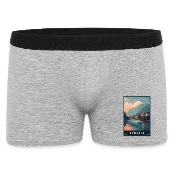 Explorez les Alpes balnéaires et les villes historiques d’Albanie - Boxer Homme - gris chiné - Devant