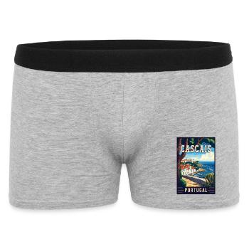 Discover Coastal Beauty of Cascais in Portugal - Men's Boxer Shorts - heather grey - Front