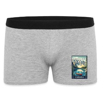 Explorer le lac Moraine au Canada Parc national de Banff - Boxer Homme - gris chiné - Devant