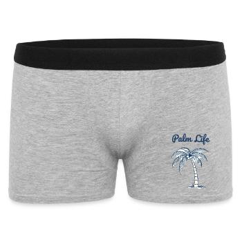 Palm Life Tropical Beach Summer Minimal Design - Men's Boxer Shorts - heather grey - Front