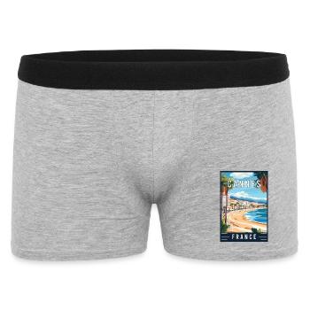 Discover French Riviera and Cannes in France - Men's Boxer Shorts - heather grey - Front