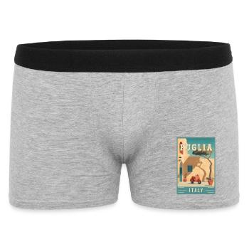 Découvrez le charme du Sud des Pouilles en Italie - Boxer Homme - gris chiné - Devant