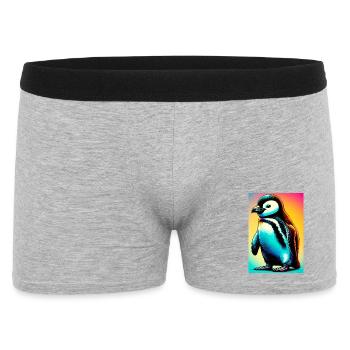 penguin - Men's Boxer Shorts - heather grey - Front