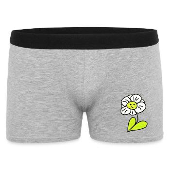 Cheerful Flower Flowers Children - Men's Boxer Shorts - heather grey - Front
