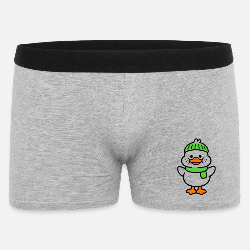 Entchen - Männer Boxer Shorts - Grau meliert