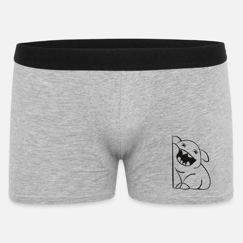 Petit monstre mignon - Boxer Homme - gris chiné