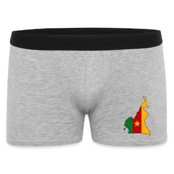 Cameroon Flag Map - Men's Boxer Shorts - heather grey - Front