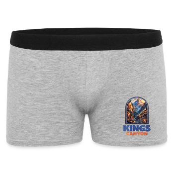 Kings Canyon Berglandschaft Poster - Männer Boxer Shorts - Grau meliert - Vorne