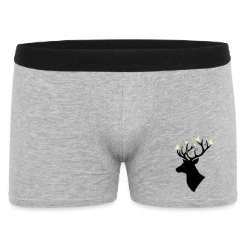 Papillon tête de cerf Multicolore - Boxer Homme - gris chiné - Devant
