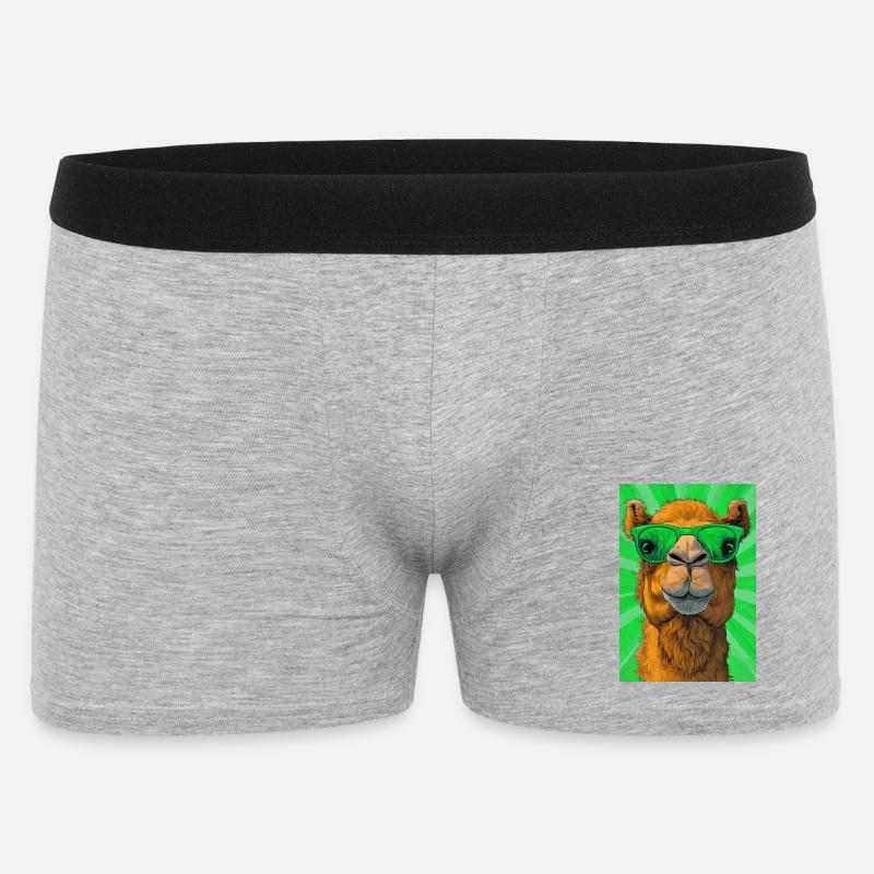 Kamel - Männer Boxer Shorts - Grau meliert
