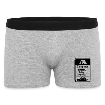 Camping - Men's Boxer Shorts - heather grey - Front