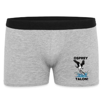 Fischadler-See-Fersen-Schwarzer Fischadler - Männer Boxer Shorts - Grau meliert - Vorne