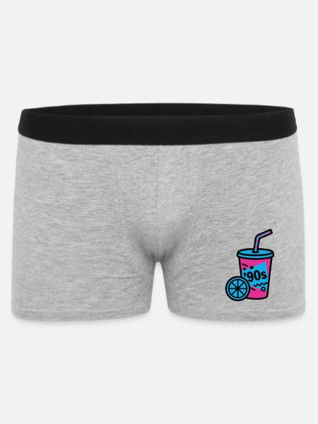 90s Retro Becher Slush Sommer - Männer Boxer Shorts - Grau meliert