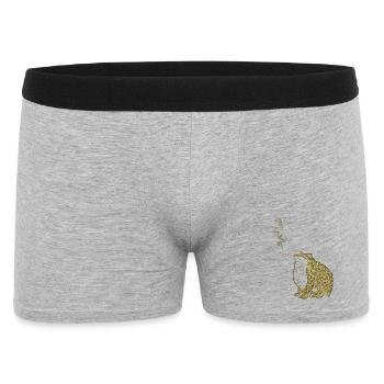Funky Japanese frog smoking - Men's Boxer Shorts - heather grey - Front