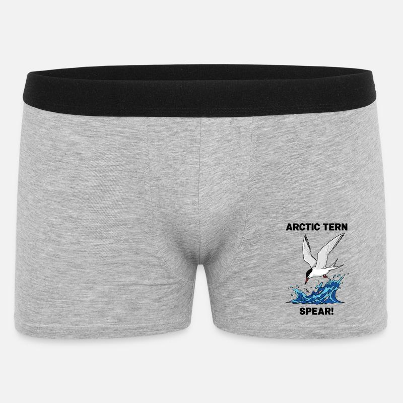 Polarseeschwalben-Fischerei, Seespeer-Seeschwalbe Polarseeschwalbe - Männer Boxer Shorts - Grau meliert