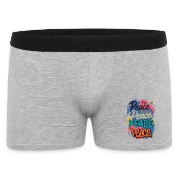 Peace as graffiti - Men's Boxer Shorts - heather grey - Front