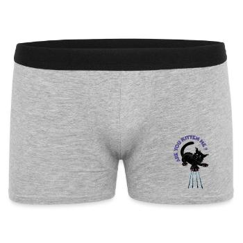 Tu es en train de me faire un chaton ? Chat Noir Joueur - Boxer Homme - gris chiné - Devant