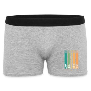 Retro Barres et Silhouettes Nostalgie - Boxer Homme - gris chiné - Devant