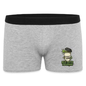 Café Zombie Need Coffee - Men's Boxer Shorts - heather grey - Front