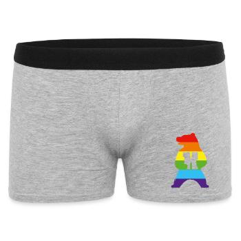 Silhouette arc-en-ciel avec un H - Boxer Homme - gris chiné - Devant