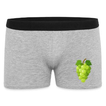 Green Grapes Illustration - Men's Boxer Shorts - heather grey - Front