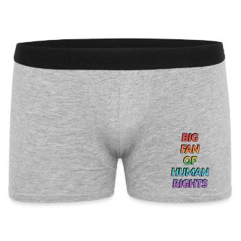 Big Fan of LGBTQ+ Rights Rainbow - Men's Boxer Shorts - heather grey - Front