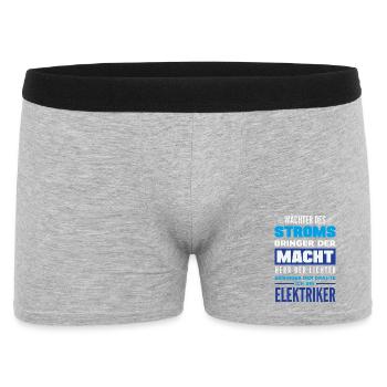 Wächter Des Stroms Elektriker - Männer Boxer Shorts - Grau meliert - Vorne
