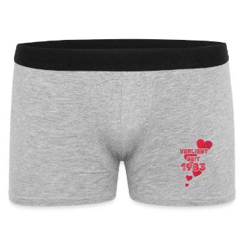 Jahr 1983 - Männer Boxer Shorts - Grau meliert - Vorne