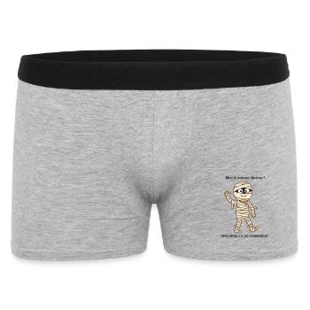 Too Complicated Mummy – lustiges Halloween-T-Shirt - Männer Boxer Shorts - Grau meliert - Vorne