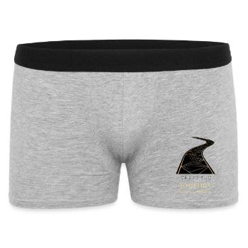 Trust the Journey Motivational Road Design - Männer Boxer Shorts - Grau meliert - Vorne