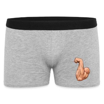 Illustration de la flexion du bras musculaire (bras de fer avant-bras) - Boxer Homme - gris chiné - Devant