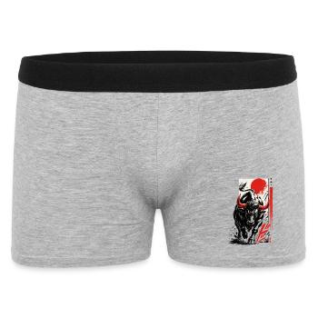 Bull Bull Anime Manga Japanese Style - Men's Boxer Shorts - heather grey - Front