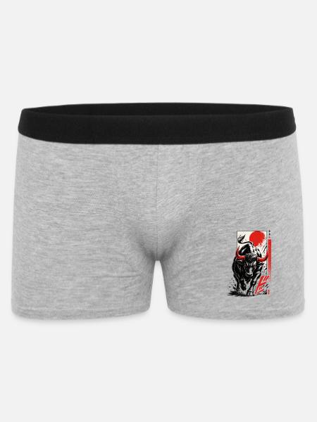 Bull Bull Anime Manga Japanese Style - Men's Boxer Shorts - heather grey