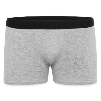 Lustige Skizze mit Möwe von Jörg Langhans - Männer Boxer Shorts - Grau meliert - Vorne