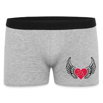 Peace dove wing heart - Men's Boxer Shorts - heather grey - Front