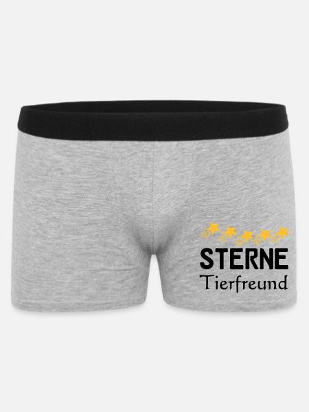 Sterne Tierfreund Geschenk - Männer Boxer Shorts - Grau meliert