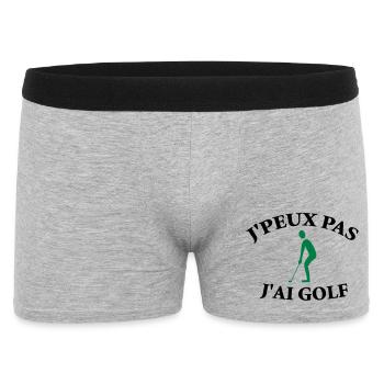 I can't, I have golf. - Men's Boxer Shorts - heather grey - Front