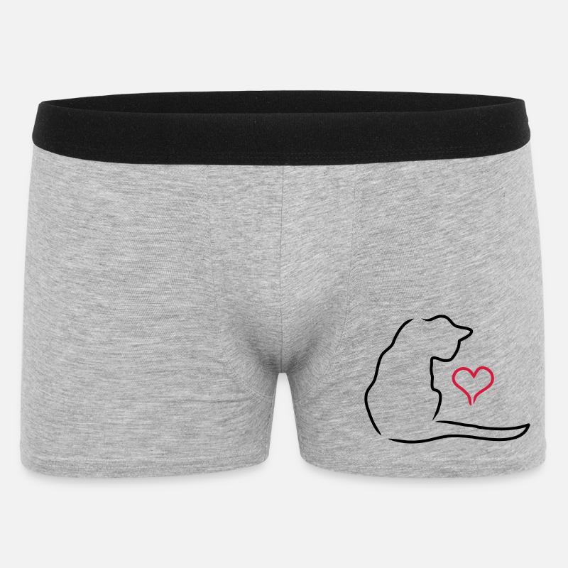 Chat - Boxer Homme - gris chiné